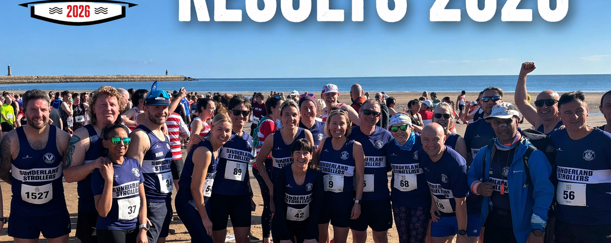 Pier to Pier Results 2026 with a group of Strollers at the start line.